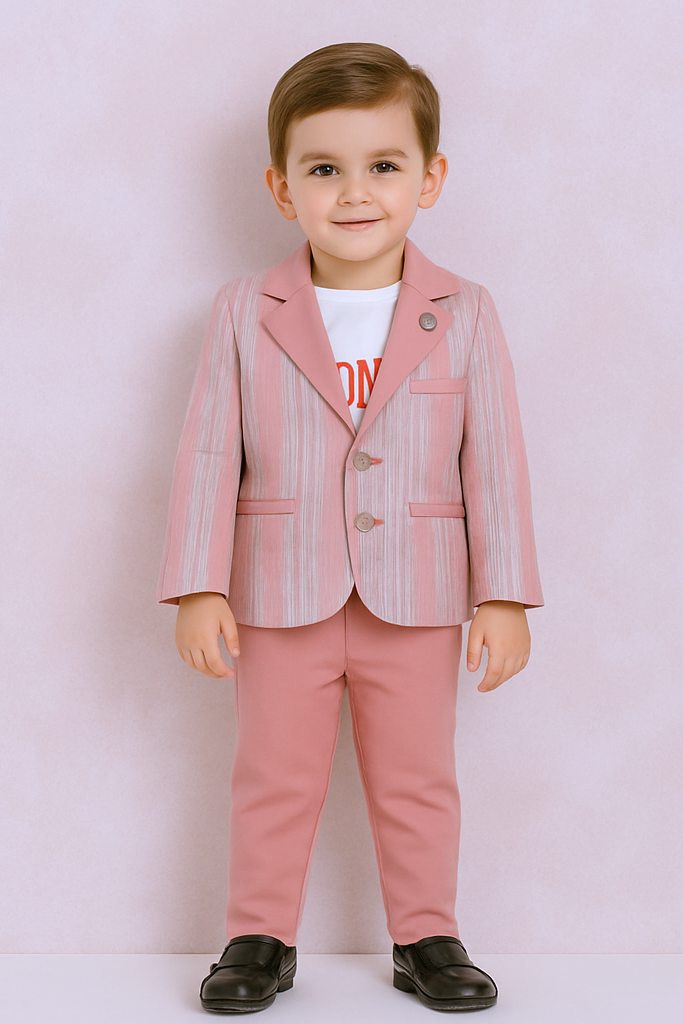 Rose Strips | Trending Full Blazer set | T-shirt, Blazer & Pant