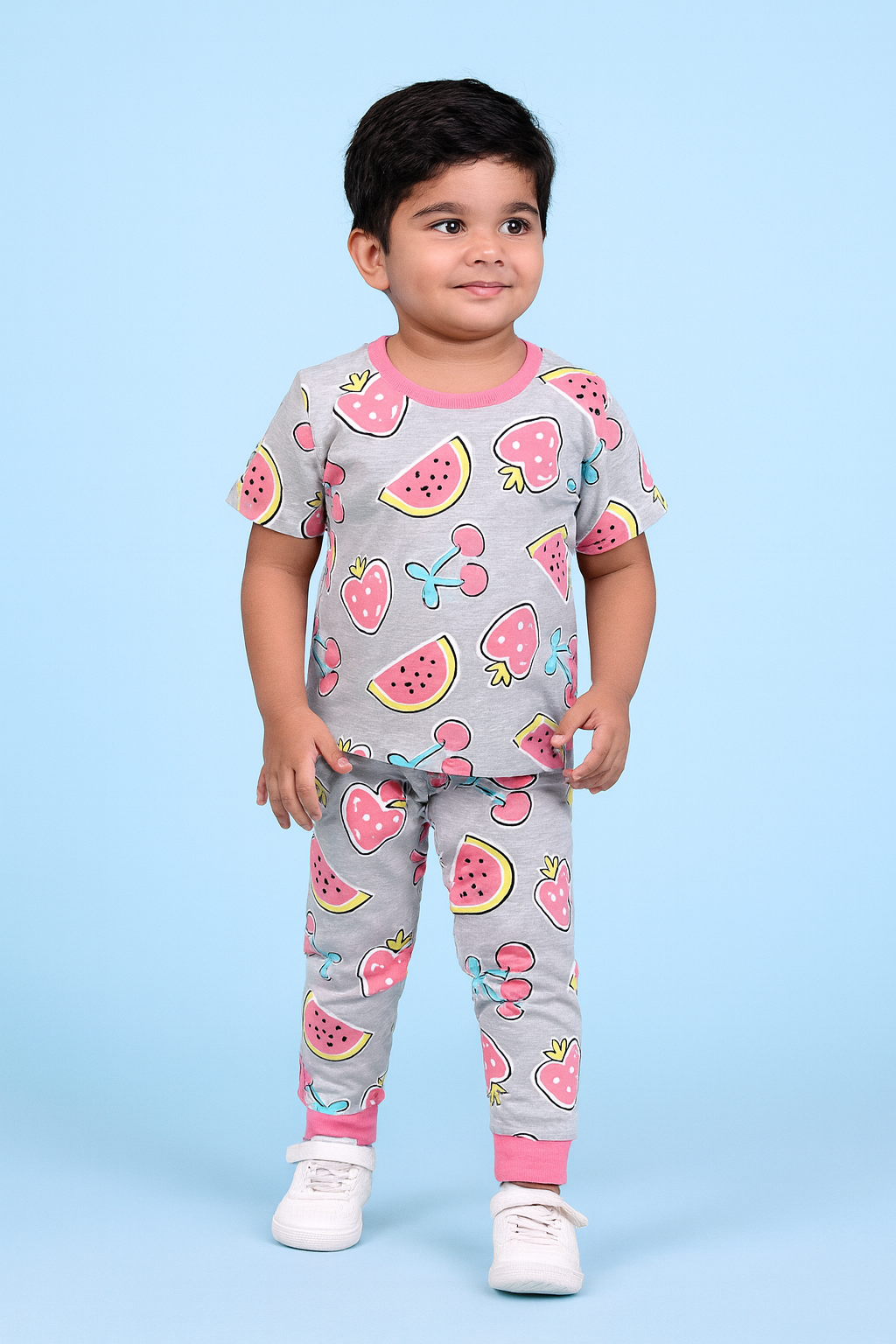 Baby Hug | Unisex T-Shirt & Pant Set | Premium Quality | Grey