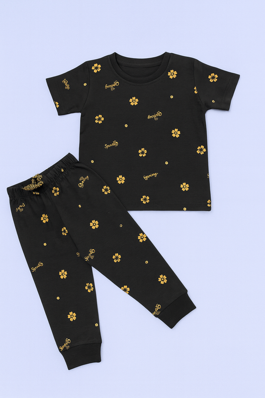 Baby Hug | Unisex T-Shirt & Pant Set | Premium Quality | Black