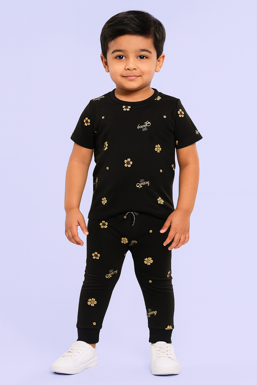 Baby Hug | Unisex T-Shirt & Pant Set | Premium Quality | Black