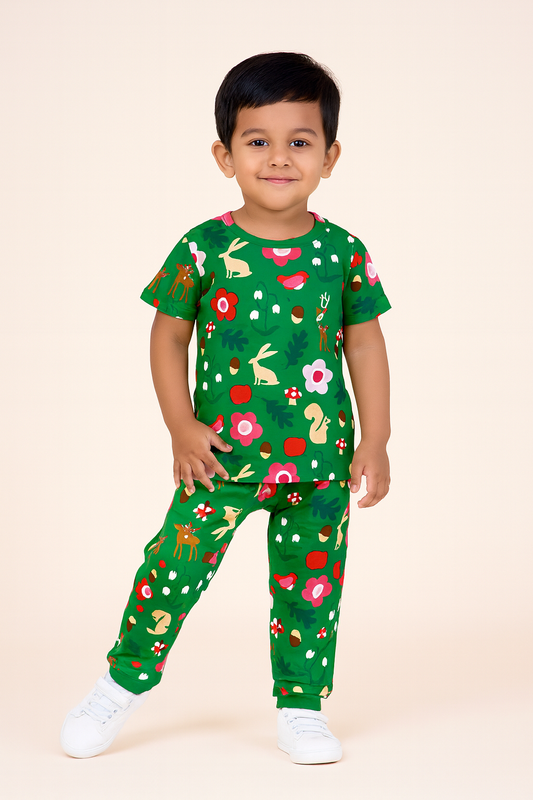 Tshirt & Pant Set | Wild Green