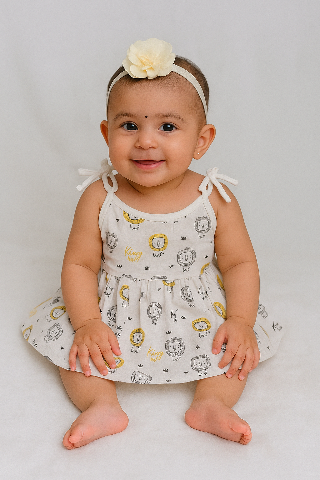 Pack of 5 - Muslin Cotton - Knot Frock (Any prints come)