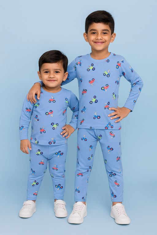 Oval | Unisex T-shirt & Pant Set | Premium Quality | Blue