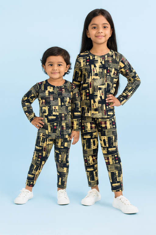 Oval | Unisex T-shirt & Pant Set | Premium Quality | Yellow