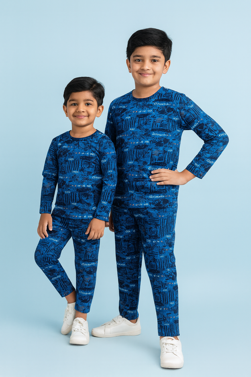 Oval | Unisex T-shirt & Pant Set | Premium Quality | Blue