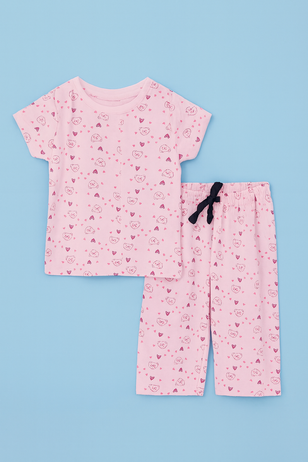 OVS | Girls Capri Set| Short Sleeve | Pink