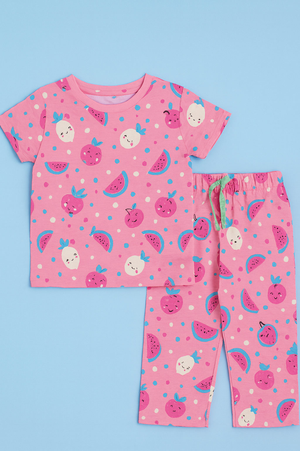 OVS | Girls Capri Set| Short Sleeve | Pink