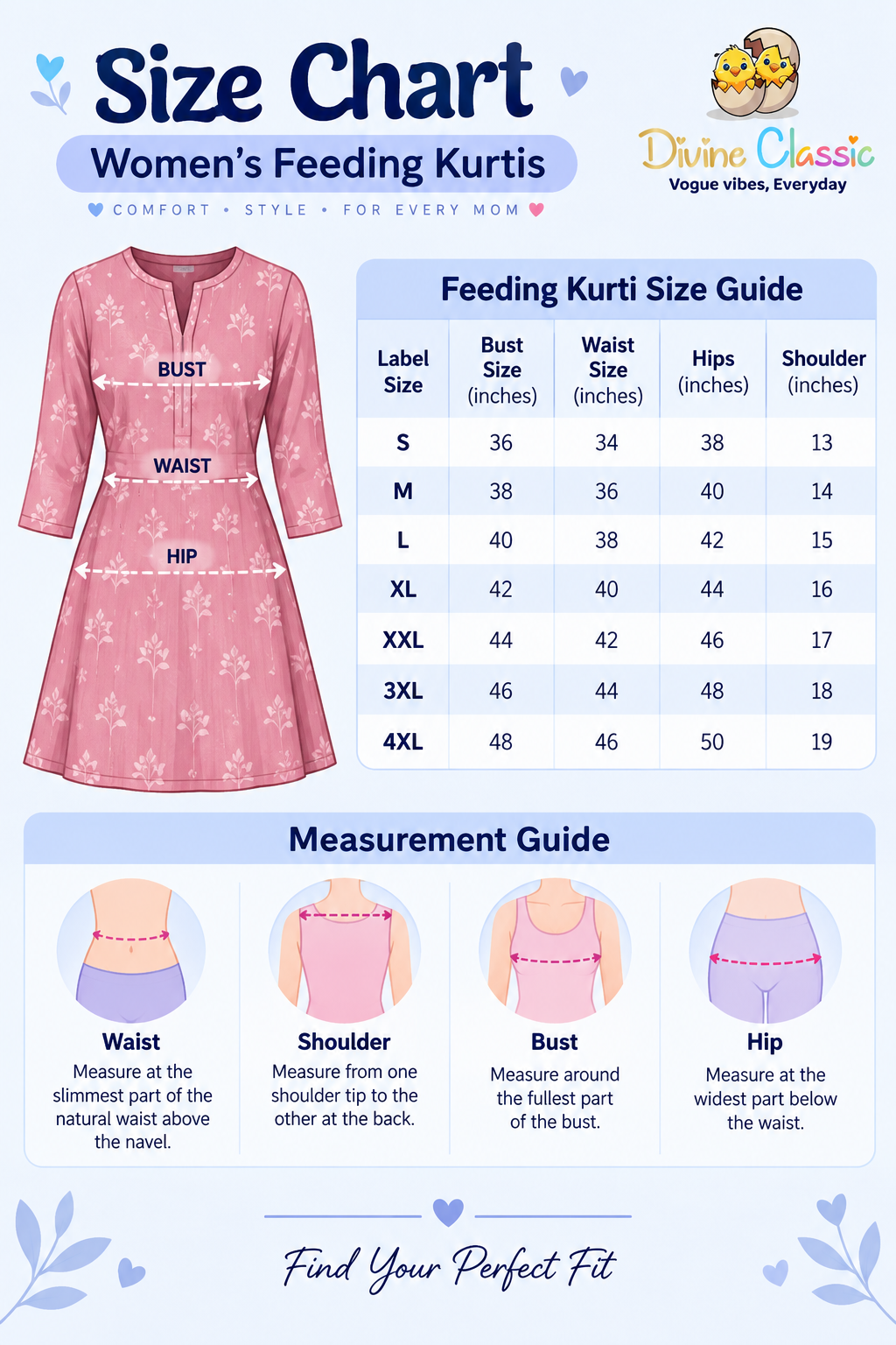 Zip Feeding Frock | Dual side Feeding Zipper | georgette fabric | Royal Blue