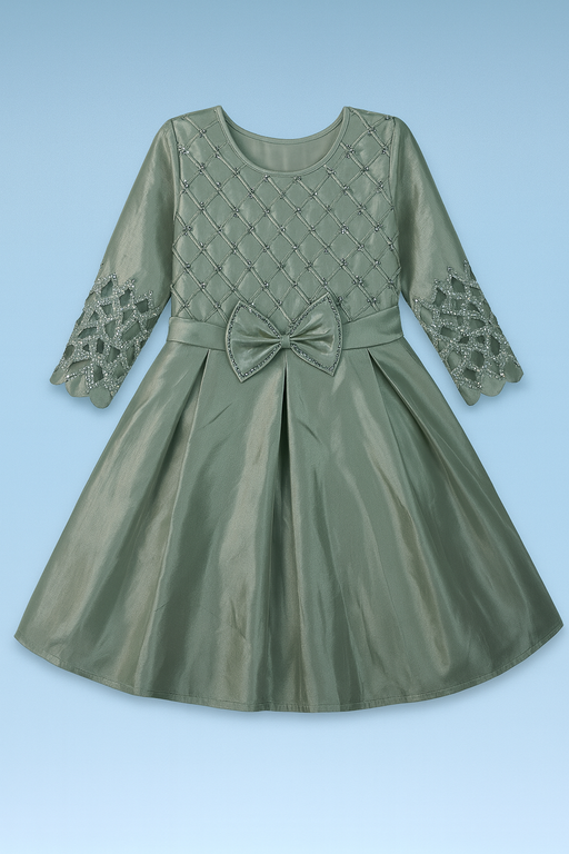 Elegant Grand Frock| Full Sleeve | Green