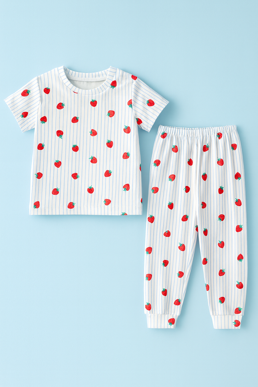 Mini Klub | Unisex T-shirt & Pant Set | Premium Quality | White