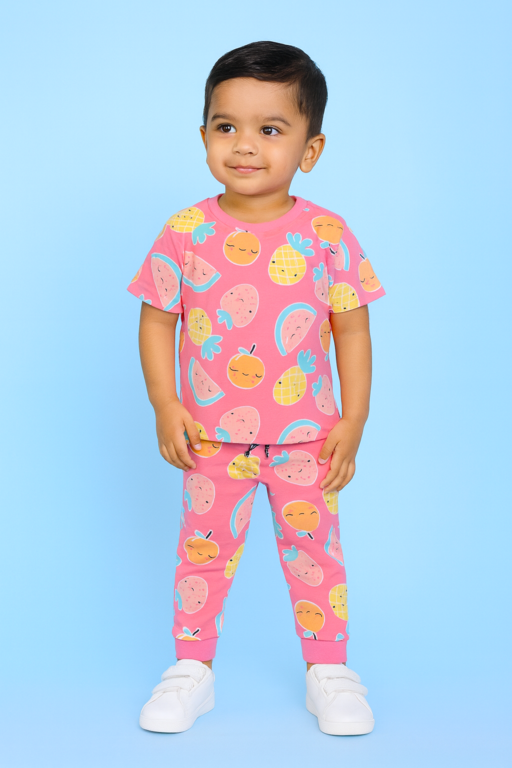 Baby Hug | Unisex T-Shirt & Pant Set | Premium Quality | Pink