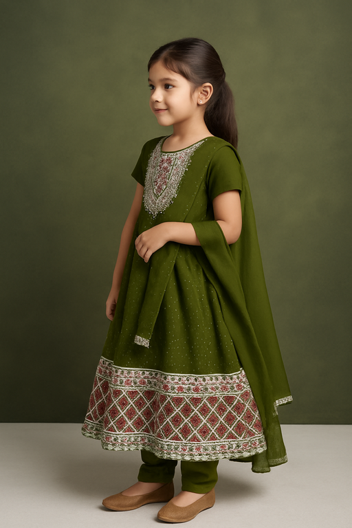 Olive Green Grand Shall model | 3 piece set with Sleeve