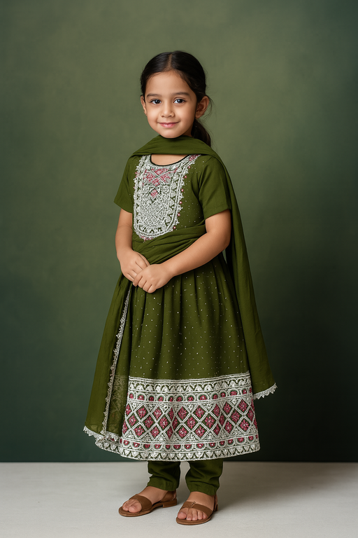 Olive Green Grand Shall model | 3 piece set with Sleeve