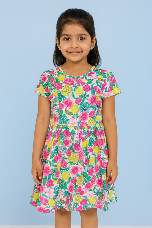 Orchestra | Girls Frock | Short Sleeve | Muti color