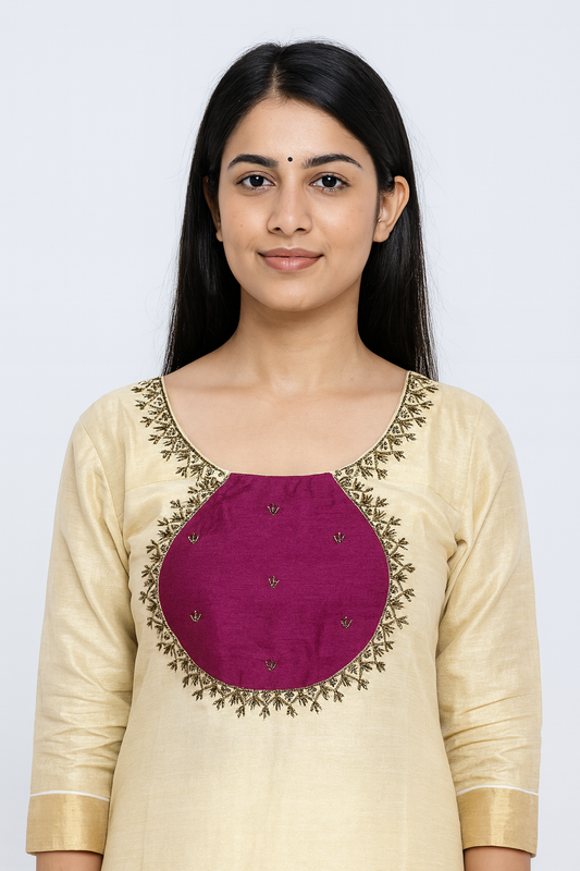 Kerala Style Designer Kurti Top | Marron