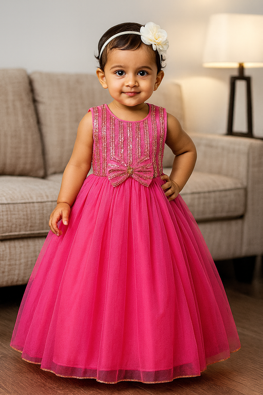 Grand Fancy Frock | Onion Pink