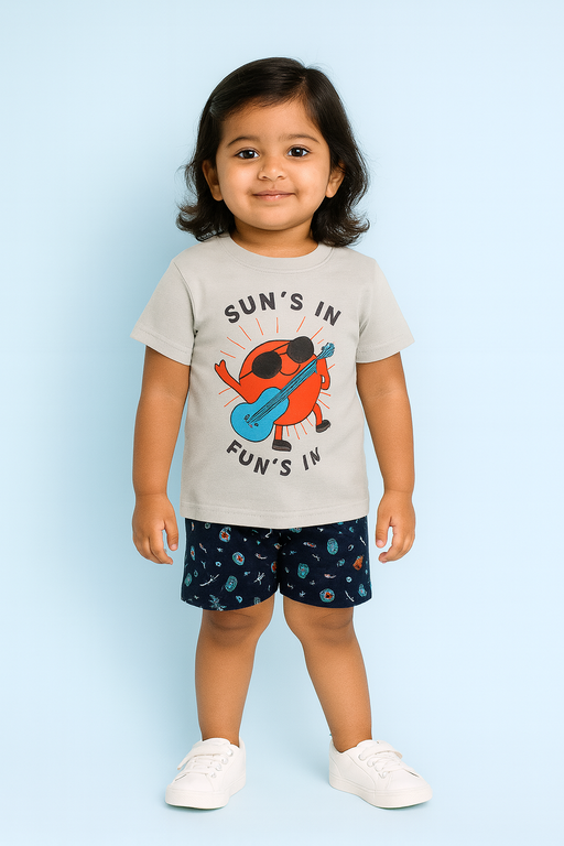 Story Kids | Unisex T-Shirt & Shorts Set | Premium Quality | Badge