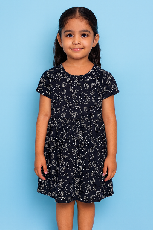 Orchestra | Girls Frock | Short Sleeve | Black