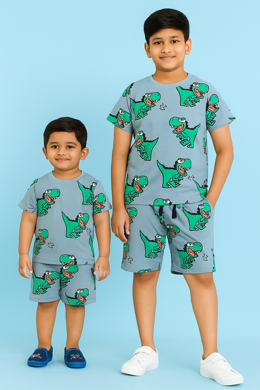 NEXT | Unisex T-Shirt & Shorts Set | Premium Quality | Grey