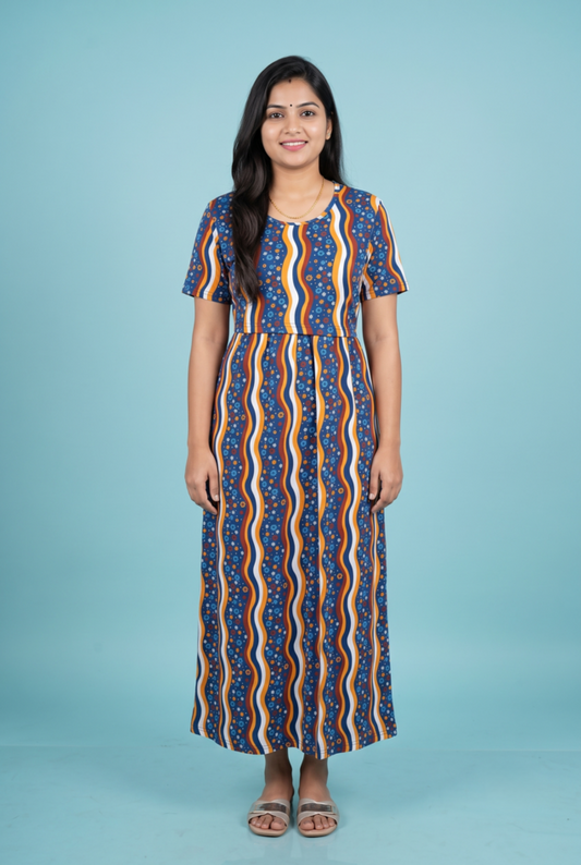 Zipless Feeding Maxi | Normal sleeve | Small Flower Print | Multicolor