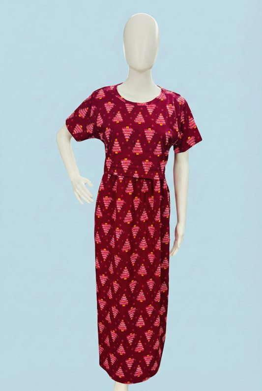 Zipless Feeding Maxi | Normal sleeve | Tree Print | Marron
