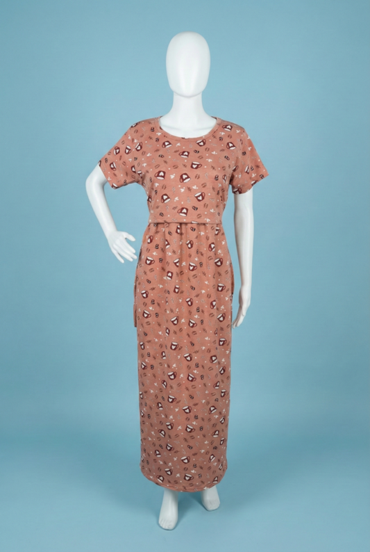 Zipless Feeding Maxi | Normal sleeve | Coffee Mug Print | Brown