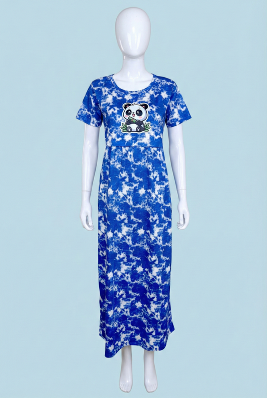 Zipless Feeding Maxi | Tye & Dye | Normal sleeve | Panda Print | Blue
