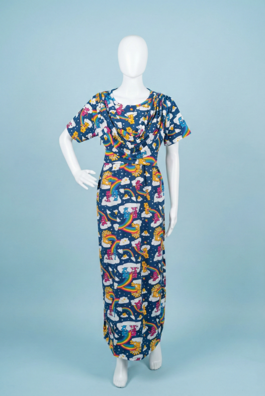 Zipless Shawl Type Feeding Maxi | Normal sleeve | Rainbow Print | Multicolor