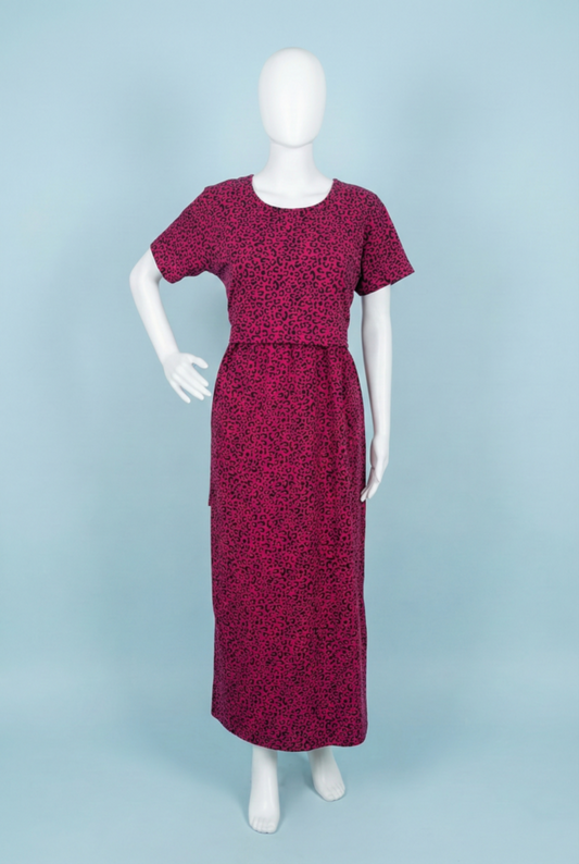 Zipless Feeding Maxi | Normal sleeve | small Tiger Print | Wine