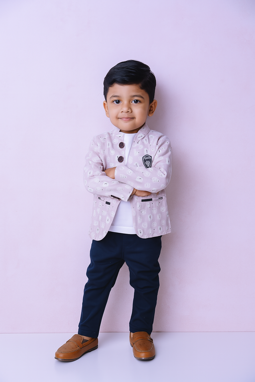 Lite Purple | Trending Full Blazer set | T-shirt, Blazer & Pant