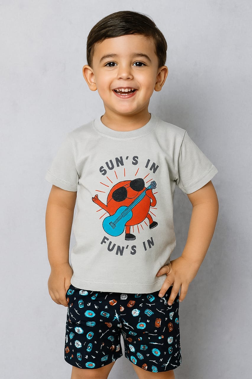 Story Kids | Unisex T-Shirt & Shorts Set | Premium Quality | Badge