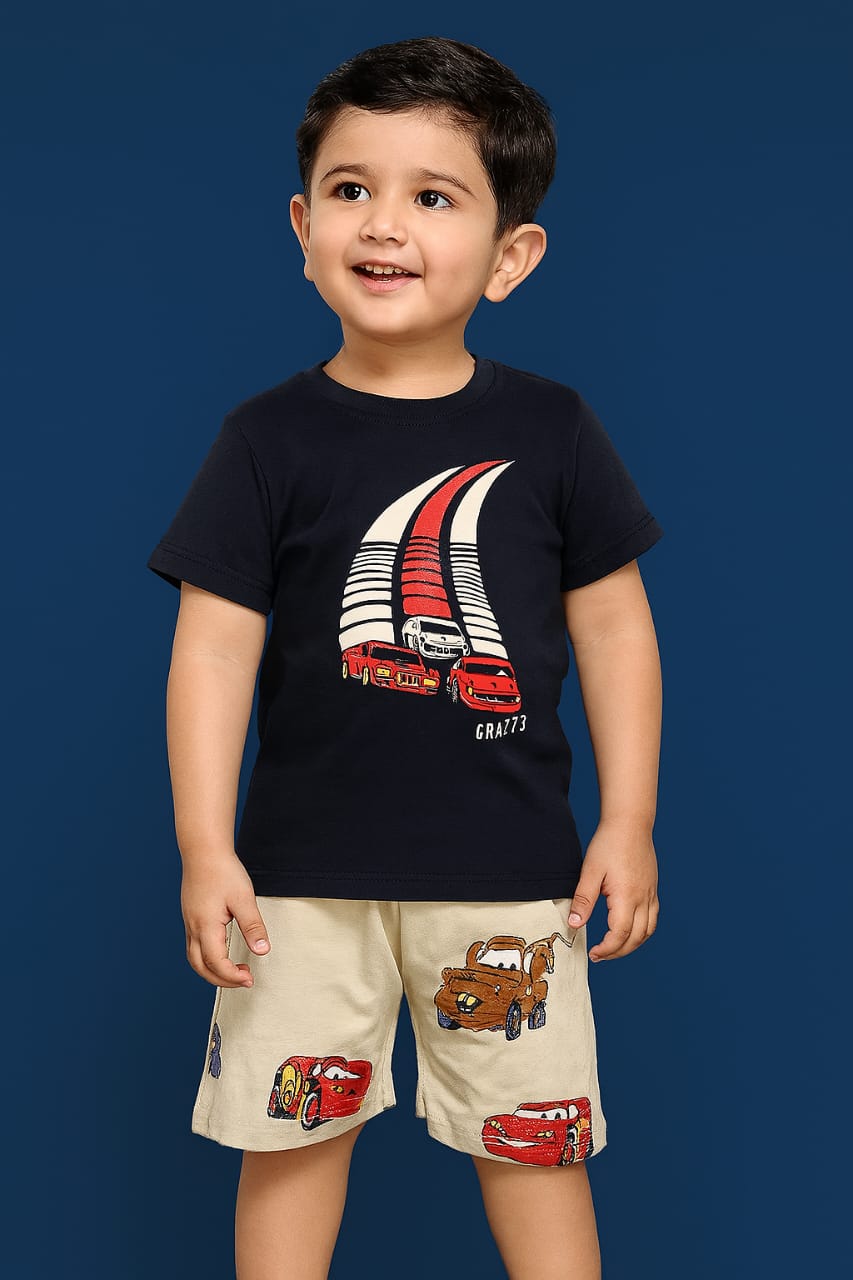 Story Kids | Unisex T-Shirt & Shorts Set | Premium Quality | Black