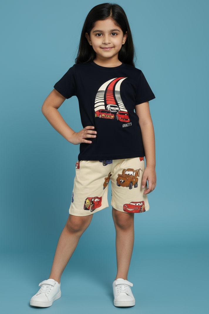 Story Kids | Unisex T-Shirt & Shorts Set | Premium Quality | Black