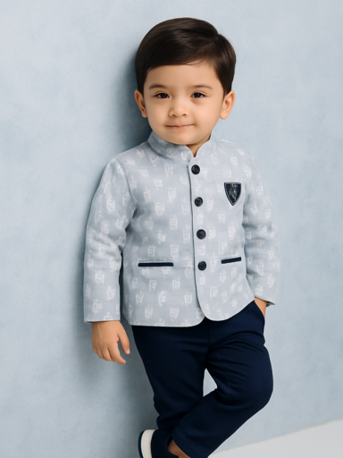 Lite Grey | Trending Full Blazer set | T-shirt, Blazer & Pant