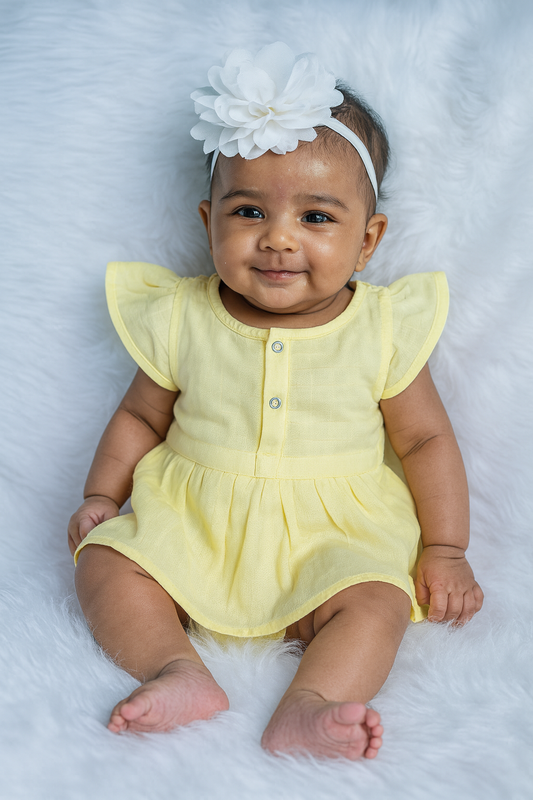 Pack of 5 - Muslin Cotton - Front Button Frock (Any colors come)