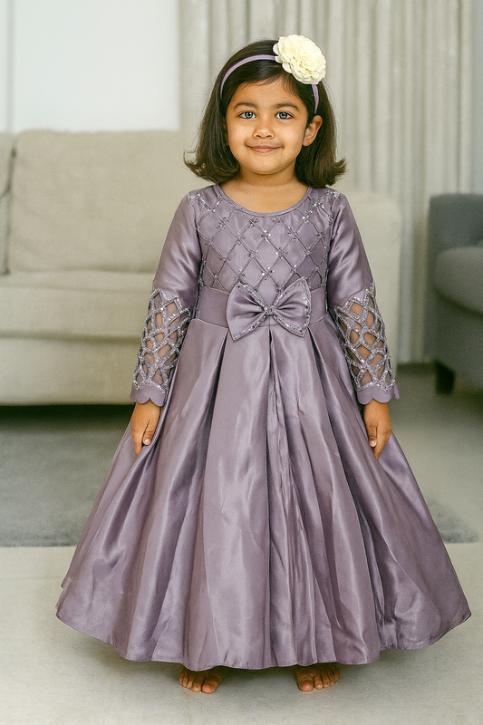 Elegant Grand Frock| Full Sleeve | Lavender