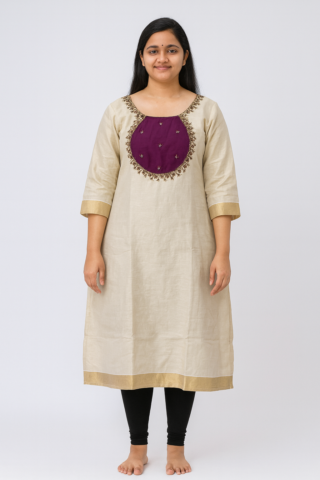 Kerala Style Designer Kurti Top |  Marron