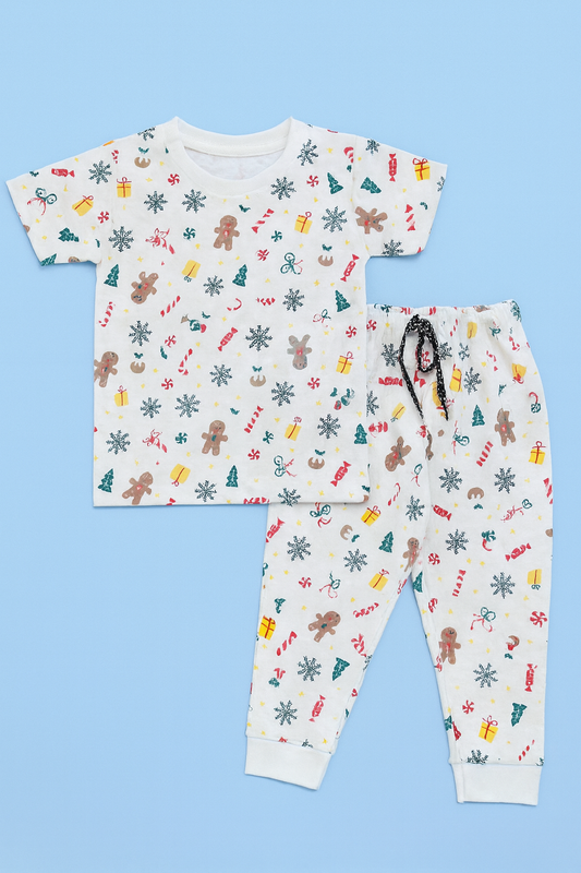 Baby Hug | Unisex T-Shirt & Pant Set | Premium Quality | White