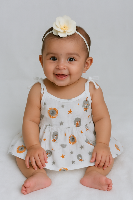 Pack of 5 - Muslin Cotton - Knot Frock (Any prints come)