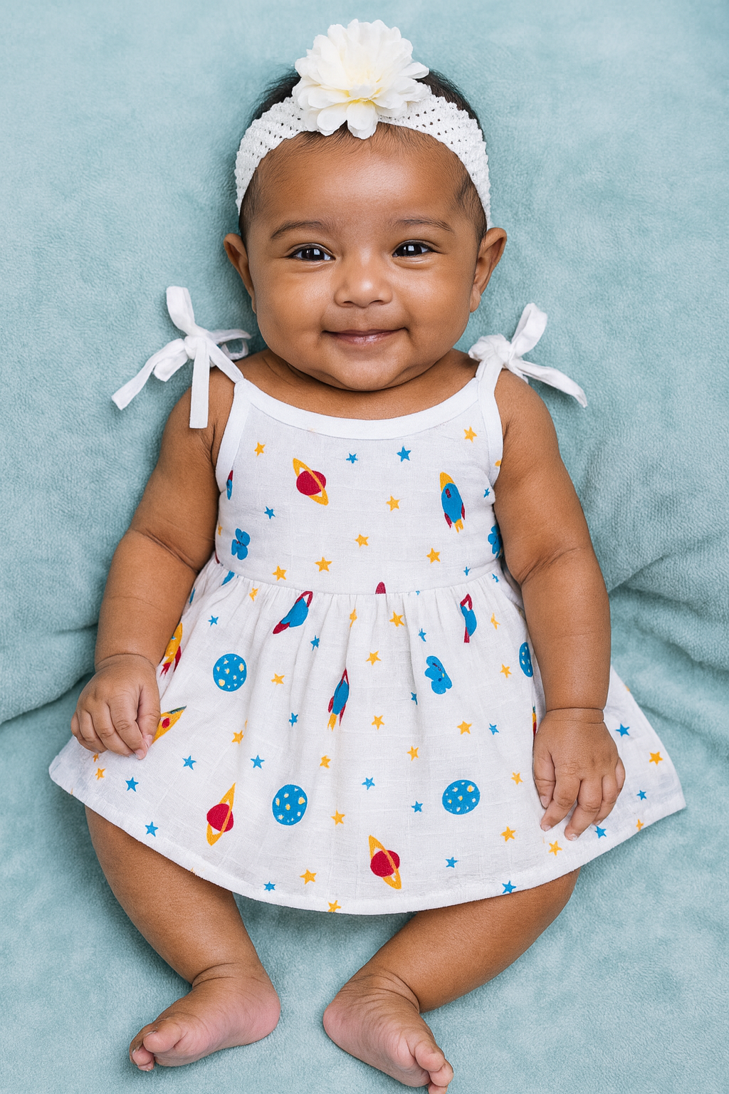 Pack of 5 - Muslin Cotton - Knot Frock (Any prints come)