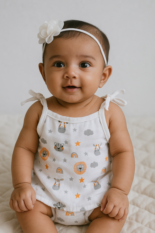 Pack of 5 - Muslin Cotton - Knot Vest (Any prints come)