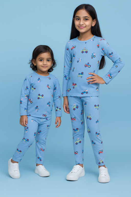 Oval | Unisex T-shirt & Pant Set | Premium Quality | Blue