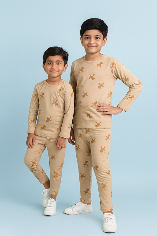 Oval | Unisex T-shirt & Pant Set | Premium Quality | Brown