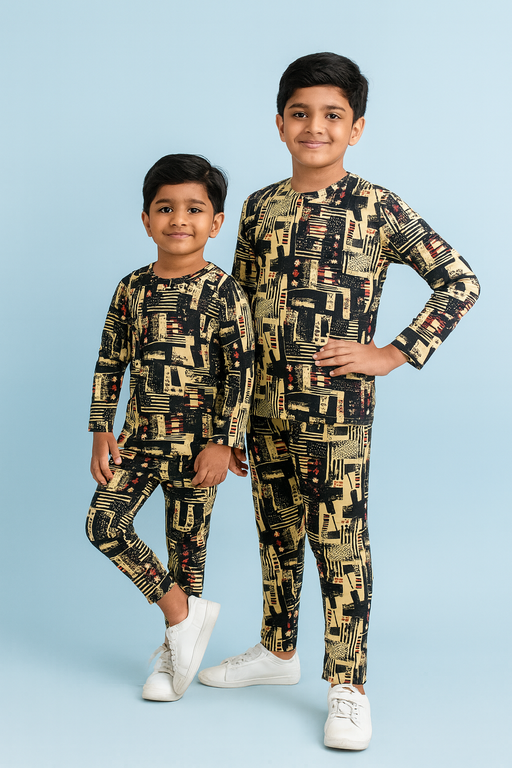 Oval | Unisex T-shirt & Pant Set | Premium Quality | Yellow