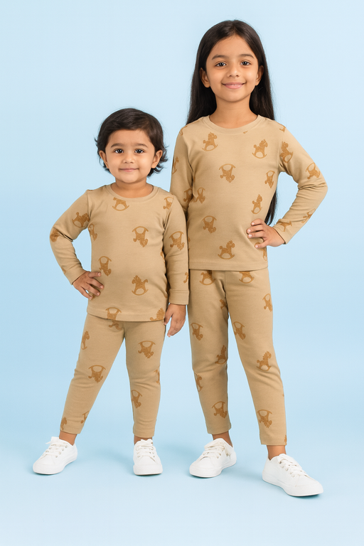 Oval | Unisex T-shirt & Pant Set | Premium Quality | Brown