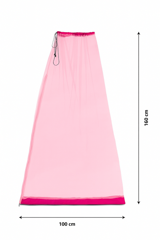 Side Zip Opening - Mosquito Net for Baby Cradle Swing | Full Pink.