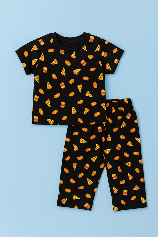 OVS | Girls Capri Set| Short Sleeve | Black