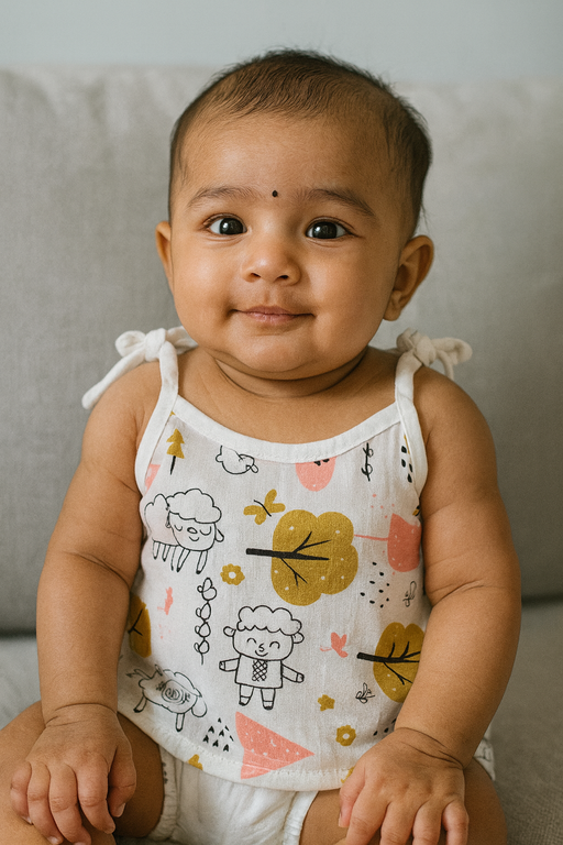 Pack of 3 - Muslin Cotton - Knot Vest (Any prints come)