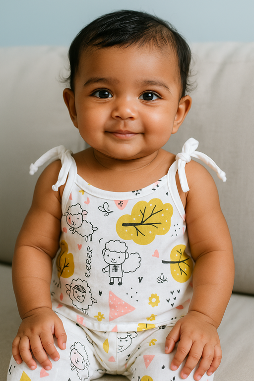 Pack of 3 - Muslin Cotton - Knot Vest (Any prints come)