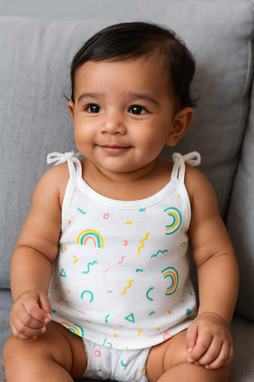 Pack of 3 - Muslin Cotton - Knot Vest (Any prints come)